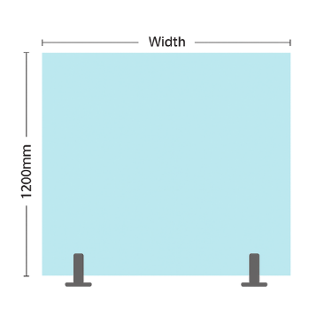 1200mm H Glass Panels: 12KM-
