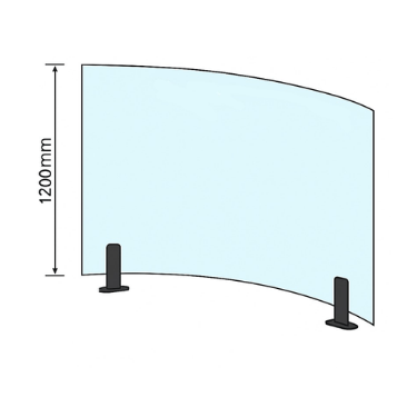 1200mm H Glass Panels: 12KM-C