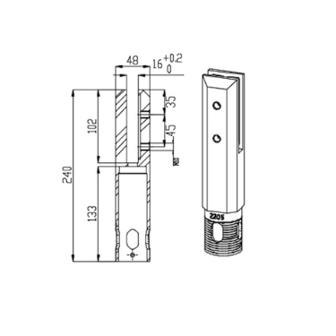 Core Drill Glass Spigots: CD-STD-P/S/B/W